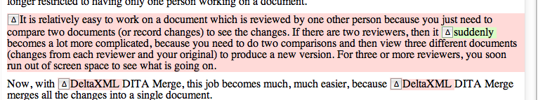 Image highlighting nested change