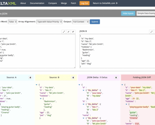 JSON Compare Online Preview
