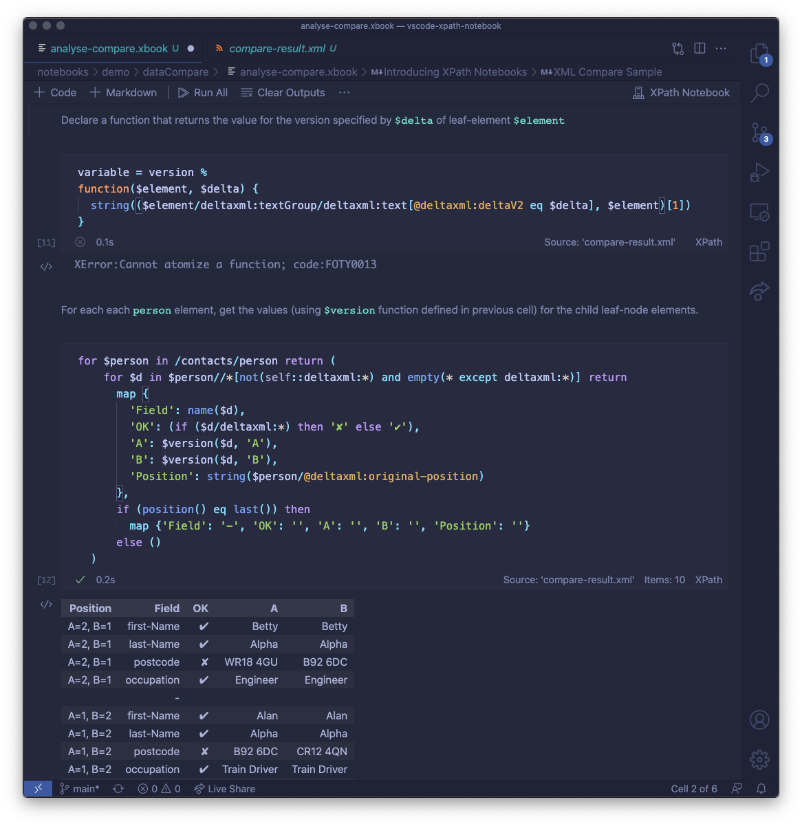 XPath Notebooks in Practice - Markdown cells